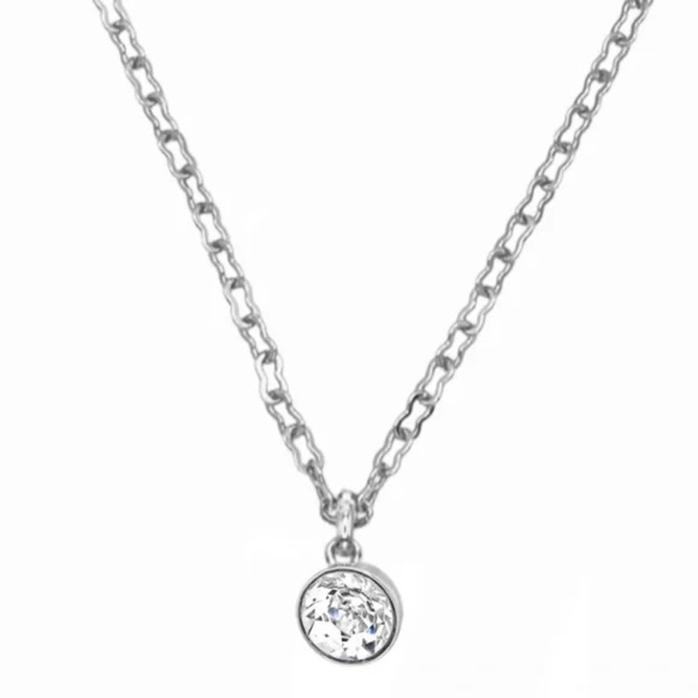VINTAGE • Silver Crystal Necklace